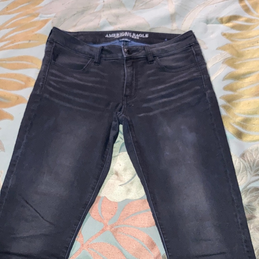 American Eagle faded black jegging- women’s 8